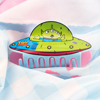 Pince à cheveux en acrylique Alien Spaceship, pince requin premium pour chignon arrière de la tête pour femmes, accessoires de mode en gros sur le thème de l'espace