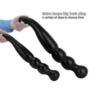 Tapón <span class=keywords><strong>Anal</strong></span> Negro de <span class=keywords><strong>Doble</strong></span> Cabeza, Extra Largo, Extra Grande y Extra Grueso, para Uso en Exteriores, Entrenamiento y Expansión <span class=keywords><strong>Anal</strong></span> - Product Image 3