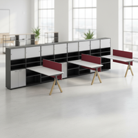 Bureau de travail modulaire en bois - Mobilier commercial écologique et durable pour l'espace de travail