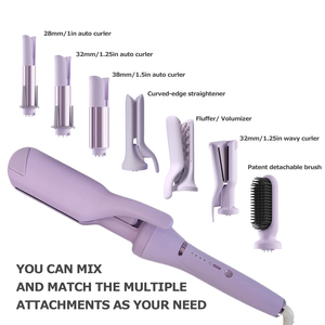 Estilizador <span class=keywords><strong>de</strong></span> <span class=keywords><strong>cabello</strong></span> multifuncional intercambiable 5 en 1 con <span class=keywords><strong>rizador</strong></span> <span class=keywords><strong>de</strong></span> ondas <span class=keywords><strong>de</strong></span> playa <span class=keywords><strong>y</strong></span> <span class=keywords><strong>cepillo</strong></span> alisador <span class=keywords><strong>de</strong></span> <span class=keywords><strong>cabello</strong></span> para uso doméstico Hairtools - Product Image 3