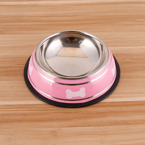 Mangkuk hewan peliharaan baja tahan karat ramah lingkungan dengan alas karet perjalanan dan mangkuk anjing untuk hewan kecil - Product Image 4
