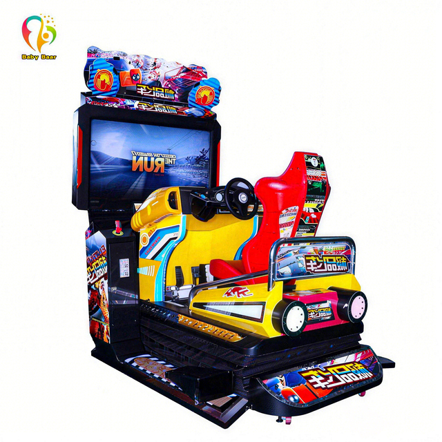 High Quality 55 Inch VR Car Racing Simulator Arcade Game Machine Baby Bear Model 52 CE Certified Rechargeable Battery Customized