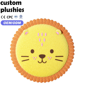 Jouet en peluche couineur en forme <span class=keywords><strong>de</strong></span> lion mignon, personnalisé en usine, pour chiens, jouet à mâcher et à rapporter pour chiots - Product Image 1