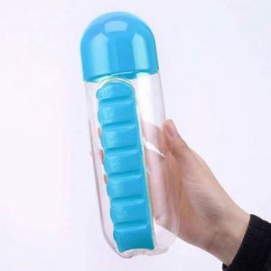 Botella de Agua Portátil Personalizada de PP para Gimnasio, Contenedor de Medicamentos, Vaso para Beber, Organizador Diario de Pastillas, Botella para Beber al Aire Libre, Libre de BPA - Product Image 2