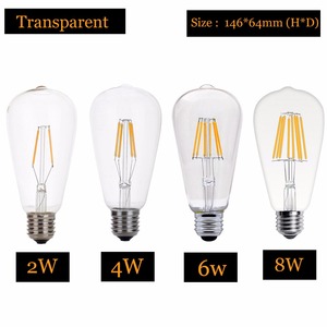 Lampadina LED a Filamento Retrò Dimmerabile CE RoHS ST64 4W Edison <span class=keywords><strong>E27</strong></span> <span class=keywords><strong>220V</strong></span> - Product Image 4