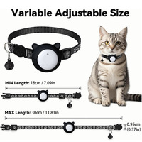 Collier de localisation pour animaux de compagnie en nylon exclusif iOS avec suivi mondial compatible avec le traqueur Apple Find My pour chats