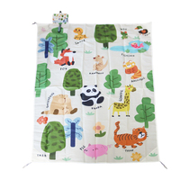 Couverture de pique-nique pliable personnalisée avec logo couleur, imperméable, anti-humidité, portable, mini, en tissu Oxford, pour camping, plage, lavable
