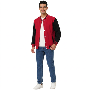 Vestes universitaires personnalisées pour hommes, style hip-hop, en laine 100% écologique, vente en gros, modèle uni, veste de sport, veste d'hiver - Product Image 1
