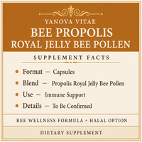 Capsules d'extrait de propolis, de gelée royale et de pollen d'abeille, agent immunostimulant, complément alimentaire énergétique, capsule de propolis