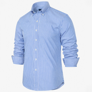 Chemise à Manches Longues Rayée Cheval Mutian pour Hommes, Chemise de Marque de Créateur Confortable, Chemise de Luxe de Haute Qualité #RL-013 - Product Image 2