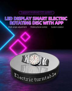 متجر عرض المنتج التطبيق التحكم مخصصة <span class=keywords><strong>Led</strong></span> DIY رسالة الدورية القرص مصباح ليد الدوار عرض موقف - Product Image 6