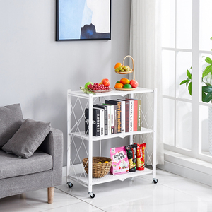 Household Metal Rack <strong>Kitchen</strong> Shelf Foldable Tableware Shelves <strong>Shelving</strong> Units Holders Folding Storage Racks for <strong>Kitchen</strong> - Product Image 3