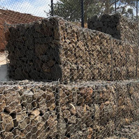 Fourniture d'usine Cages remplies de pierre bon marché Grillage hexagonal Tissé Gabion Clôture Galvanisé