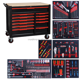 Armoire à outils verrouillable à 12 tiroirs, antirouille, avec roulettes, certifiée ISO CE, chariot de rangement de garage OEM, coffre à tiroirs mobile, design TC-02 - Product Image 4