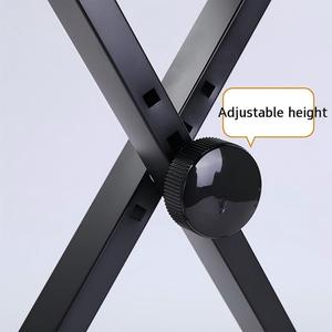 Banco de Piano Plegable Ajustable con Marco en X, Taburete Acolchado Portátil para Teclado, Asiento Resistente para Instrumentos Musicales como Piano, Guitarra y Batería - Product Image 5