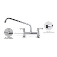 Design élégant Noyau de valve en céramique à double poignée Robinet de cuisine universel en acier inoxydable 304 Robinet à dessin élégant Robinets de lavabo