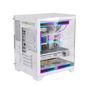 Lovingcool OEM Gaming <span class=keywords><strong>PC</strong></span> Case White Gaming Cabinet <span class=keywords><strong>PC</strong></span> Cabinet MATX Computer Cases Mid Towers Case <span class=keywords><strong>PC</strong></span> con vidrio templado - Product Image 2