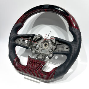 Volante Deportivo LED de Fibra de Carbono Rojo Intenso de Alto Rendimiento con Cuero Perforado para <span class=keywords><strong>Renault</strong></span> Megane <span class=keywords><strong>RS</strong></span>/3/4 - Product Image 2