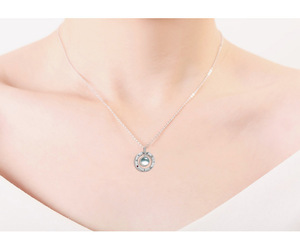 GT ODM moda moda <span class=keywords><strong>collana</strong></span> ciondolo linguaggio 100 ti amo <span class=keywords><strong>proiezione</strong></span> di cristallo <span class=keywords><strong>con</strong></span> strass zircone Colliers catena a maglie - Product Image 6