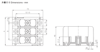 Bloc de distribution de puissance de type américain série ATB-175, 175A 600V UL CQC RoHS, 1 à 3 pôles, bornier à vis