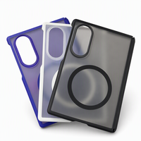 Étui pour Samsung Galaxy Z Fold 8, protection magnétique de la charnière, coque arrière translucide mate givrée, protection intégrale contre les chocs