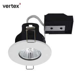 Faretti GU10 Moderni Ignifughi da Incasso per Soffitto, Cornice in Acciaio Pressato Bianco Opaco, Faretti <span class=keywords><strong>LED</strong></span> <span class=keywords><strong>Dimmerabili</strong></span> con Angolo di Illuminazione 60° - Product Image 1