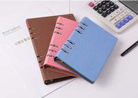 Carnet de notes personnalisable en cuir A5 avec reliure spirale, imprimé, à feuilles mobiles