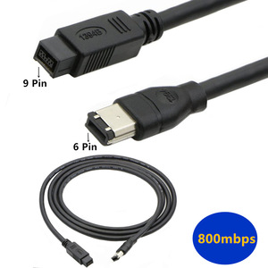 6/9 IEEE 1394 ไฟร์ไวร์ ยูเอสบี ประเภท <span class=keywords><strong>800</strong></span> ถึง 400 สายเคเบิลอะแดปเตอร์ 6 พินถึง 9 พินแกนทองแดง 1.8 เมตร - Product Image 2