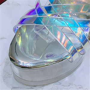 Thời trang trong suốt pha lê sexy của phụ nữ ngoài trời Peep Chân Trần siêu cao gót Stiletto gót chân khóa đóng cửa mùa hè chéo - Product Image 2