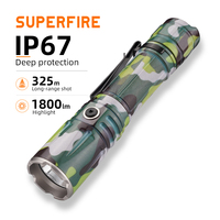 Nouvelle Lampe Torche LED Tactique et de Camping en Alliage d'Aluminium, Étanche IP67, 1800+LM, Portée 325M, Rechargeable par USB, Modèle 2026