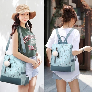 Mochila de poliéster <span class=keywords><strong>para</strong></span> chicas <span class=keywords><strong>adolescentes</strong></span>, morral escolar informal con estampado de flores - Product Image 5