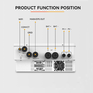 Inverter Solare Ibrido Monofase IP65 6KW Onda Pura 60Hz Bassa Tensione 6kVA 6000W 6000VA MPPT - Product Image 4