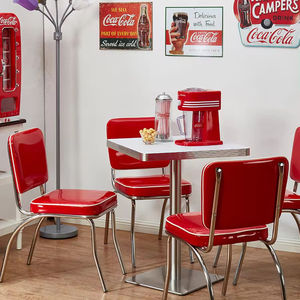 Set di Mobili Personalizzabile all'Ingrosso <span class=keywords><strong>per</strong></span> Caffetteria, Negozio, Ristorante in Stile Vintage Retrò Industriale con Tavolo <span class=keywords><strong>e</strong></span> <span class=keywords><strong>Sedie</strong></span> in Vendita - Product Image 1