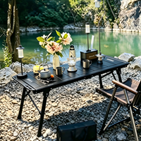 Table pliante compacte moderne de haute qualité, légère, pour un rangement et une installation faciles lors de fêtes dans la cour et de séjours en camping en montagne
