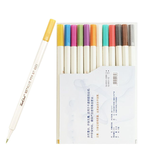 Ensemble de 12 marqueurs à double pointe à base d'alcool, pointe fine et pinceau, pour le dessin manga, le croquis et l'illustration - Product Image 1