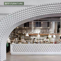 BFP Ensemble de meubles de restaurant moderne personnalisé Mobilier de bar à café commercial Table à manger Cabine de chaise de bar pour projet de restaurant