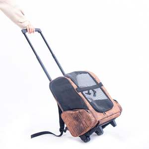 Bolsa de Transporte para Mascotas de Súper Calidad con Ruedas Extraíbles, Aprobada por Aerolíneas, Mochila de Viaje Azul para Mascotas - Product Image 1