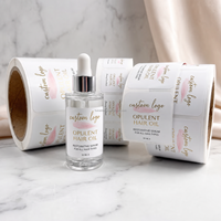 Étiquette personnalisée pour flacon d'huile capillaire de luxe, autocollant cosmétique en papier texturé gaufré à l'or