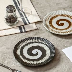 5 Inch Japanese-style <b>Ceramic</b> Dish Microwave Safe Round <b>Plate</b> for Barbecue Steak & Cake & Sushi <b>Plate</b> - Product Image 4