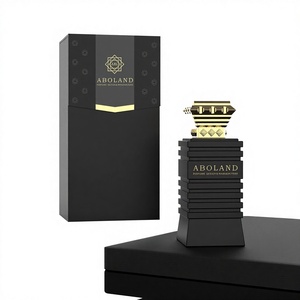 ขวดน้ำหอมแก้วดีไซน์พิเศษขนาด 100 มล. พร้อมหัวฉีดแบบปั๊ม ฝาขวดปรับแต่งได้ พิมพ์ลายบนพื้นผิว บรรจุภัณฑ์พรีเมียมพร้อมกล่อง - Product Image 1