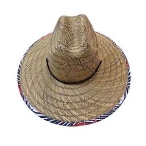 Fashion Generous Rugged Flat Edge Large Basin Edge Cattail Grass Clip Mat Grass Patch Lining Fabric Woven Straw Hat