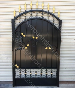Puertas modernas de hierro forjado estilo abierto casa columpio deslizante jardín Industrial residencial Exterior Hardware automático - Product Image 6