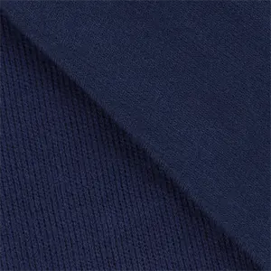32s Terylene algodón Sudadera con capucha tela 250g tejido algodón poliéster cepillado lana polar ropa suéter tela