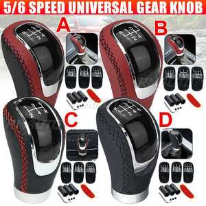 Pomo de Palanca de Cambios Universal de 5/6 Velocidades, de Cuero PU, para Coche Manual - Product Image 1