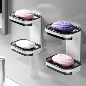 Customizable No-Drill Wall-Mounted Holder With <b>Drip</b> <b>Tray</b> - Self-Draining Bathroom Soap Dish for Promotional Gifts - Product Image 3