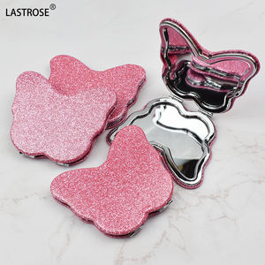 Miroirs en forme de <span class=keywords><strong>papillon</strong></span> Miroir pliant à main Double face Mini miroir de maquillage de poche Cadeau de haute qualité Vente chaude - Product Image 6