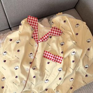 Camisón japonés nuevo <span class=keywords><strong>Hello</strong></span> <span class=keywords><strong>Kitty</strong></span> pijamas de dibujos animados Mujer Otoño e <span class=keywords><strong>Invierno</strong></span> De Rong ropa de dormir moda señoras camisón hogar conjuntos - Product Image 2