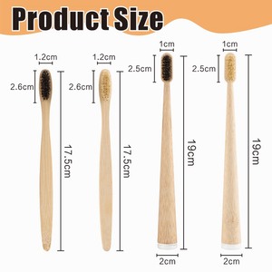 Fully Biodegradable All Natural Kraft Box Custom Bamboo <strong>Toothbrush</strong> with Horse Bristles or Premium Wild Boar Bristles <strong>Toothbrush</strong> - Product Image 2