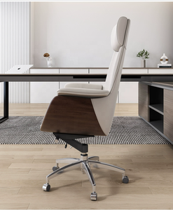 <span class=keywords><strong>Chaise</strong></span> de bureau de luxe ergonomique à dossier haut, pivotante et réglable en hauteur, de style contemporain, pour dirigeant - Product Image 2
