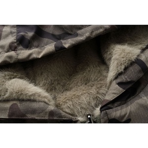 GRAVVI Reversible <b>Camo</b> Sherpa <b>Jacket</b> Vintage Streetwear Hoodie Oversized Fleece Zip up Coat for Men - Product Image 5